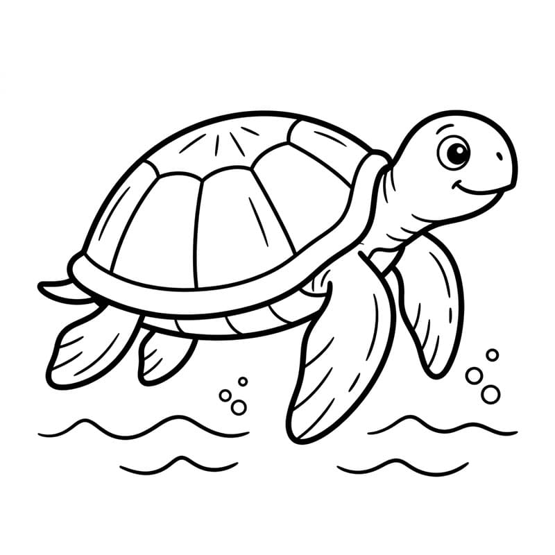Tartarughe marine facilmente da colorare