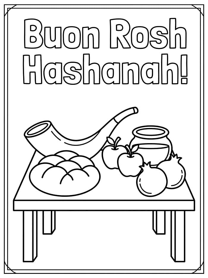 Rosh Hashanah da colorare