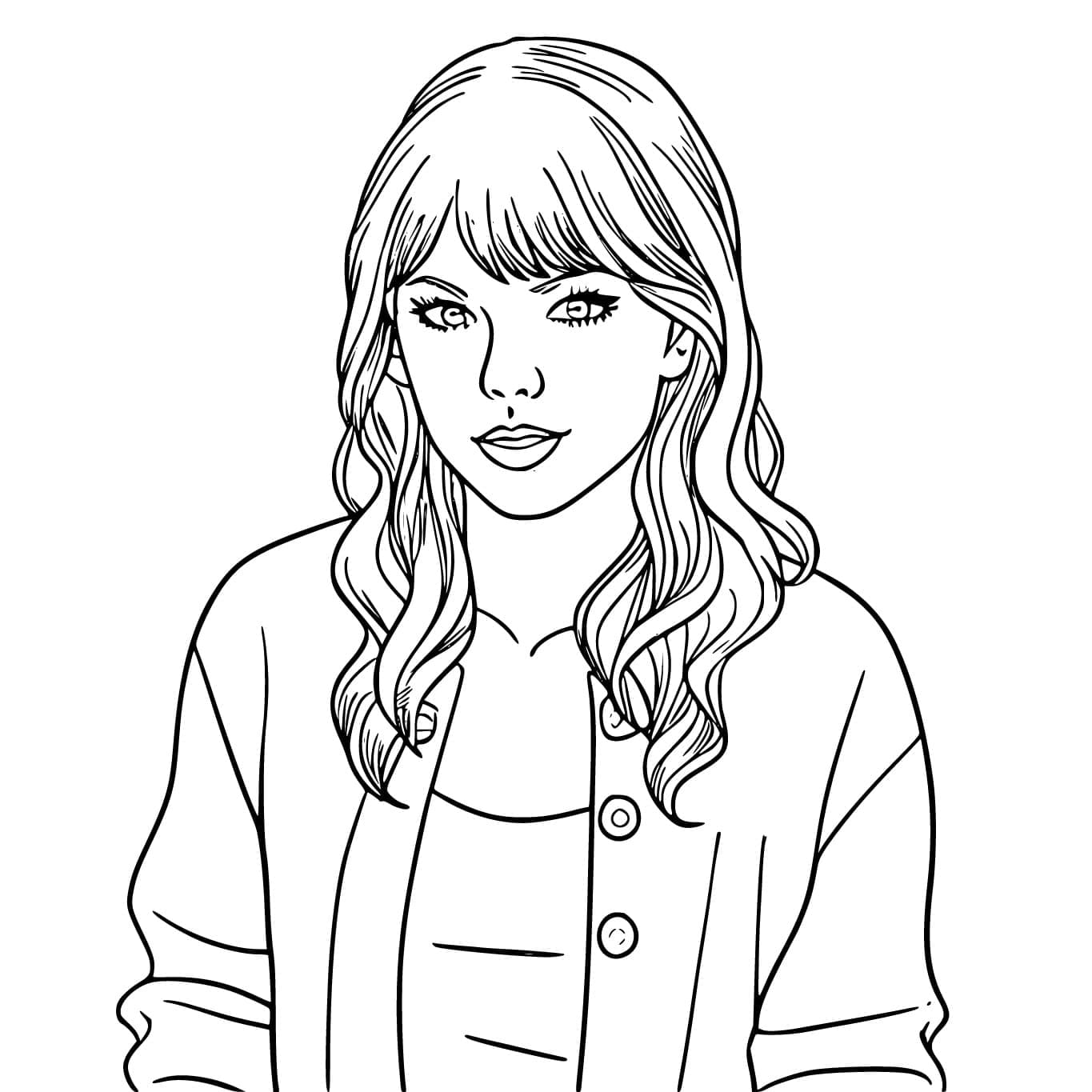 Taylor Swift è adorabile da colorare
