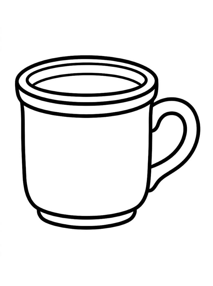 Tazza a doppio bordo da colorare