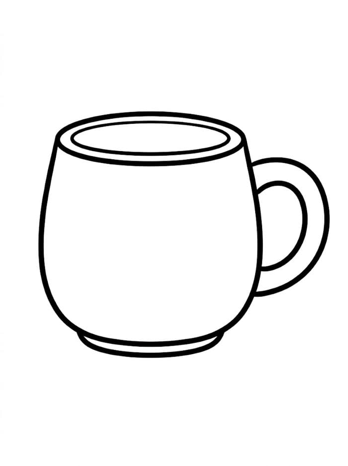 Tazza con bordo morbido da colorare