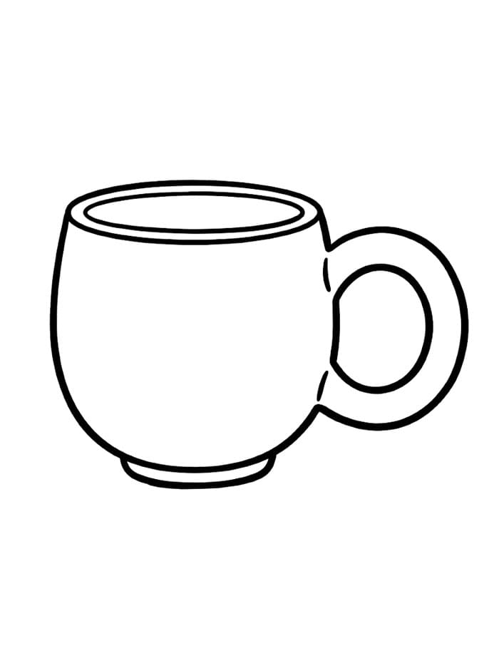 Tazza con manico rotondo da colorare