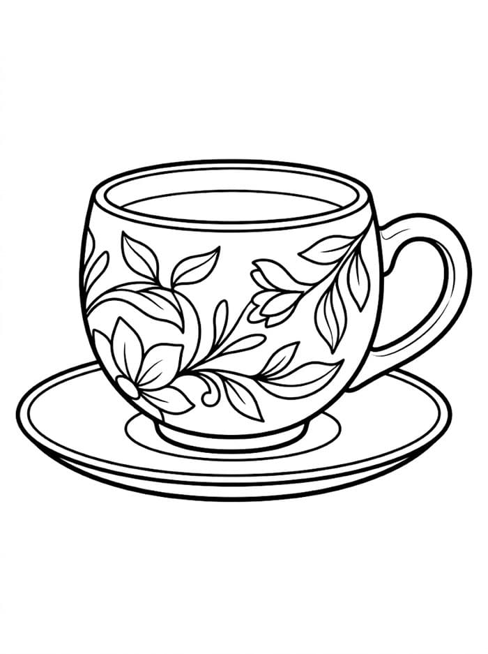 Tazza da tè larga da colorare