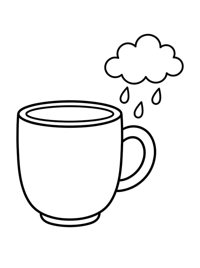 Tazza gratuita da colorare