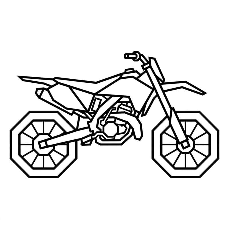 Telaio dritto da motocross da colorare