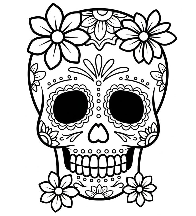Teschio Messico da colorare