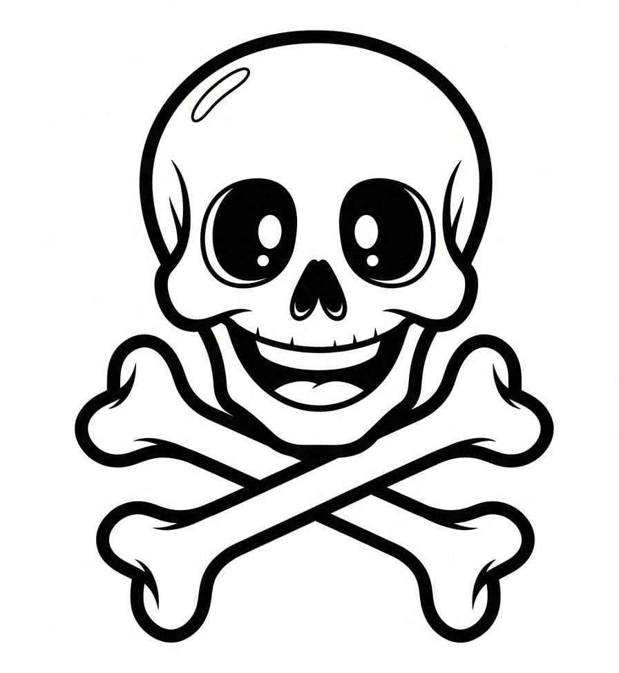 Teschio che ride da colorare