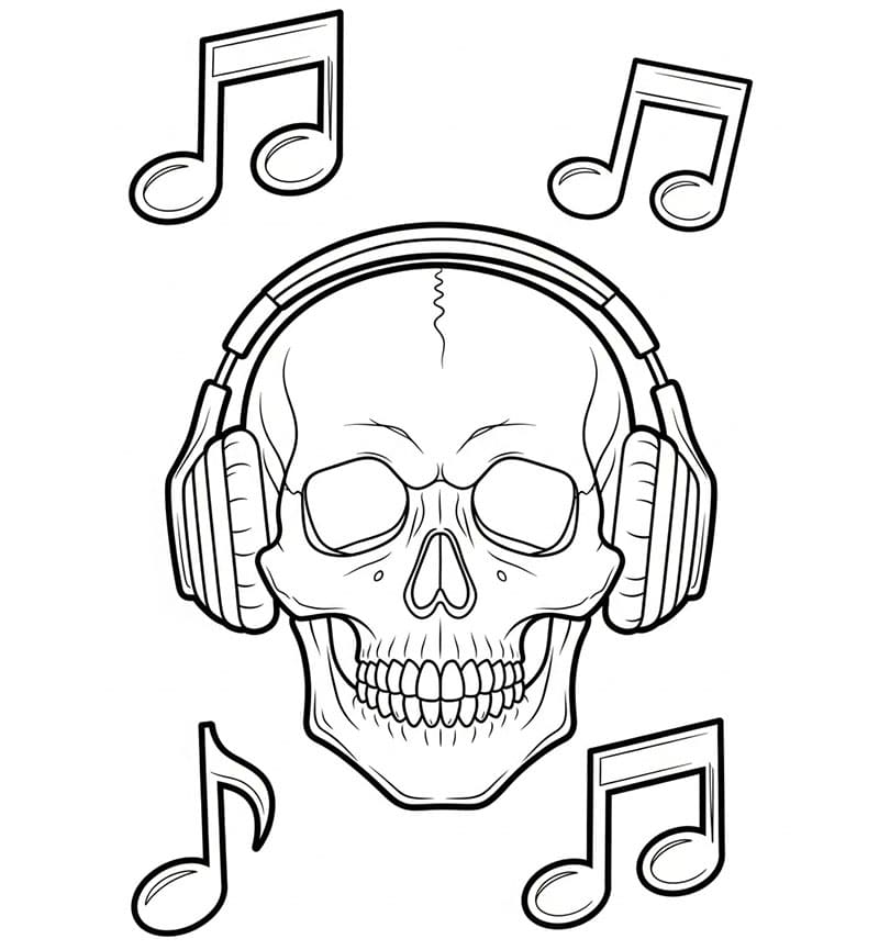 Teschio di cartone da colorare