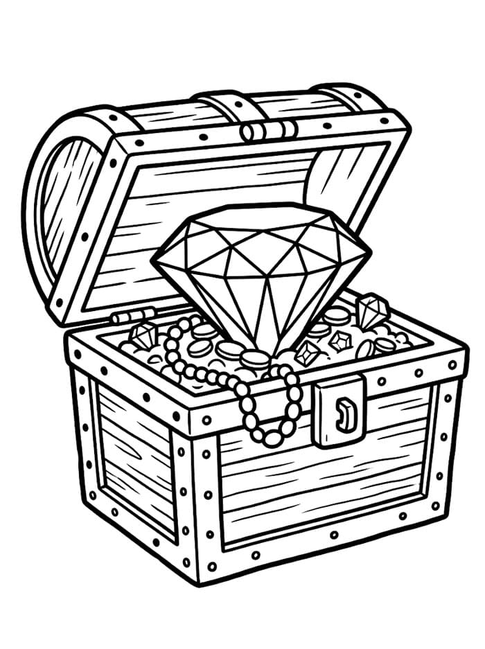 Tesoro di diamanti da colorare