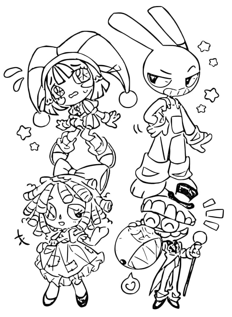 The Amazing Digital Circus adorabile da colorare