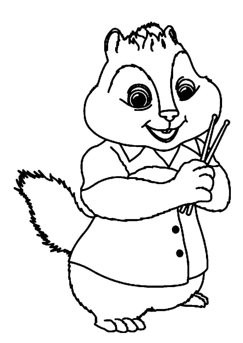 Theodore Chipmunk da colorare