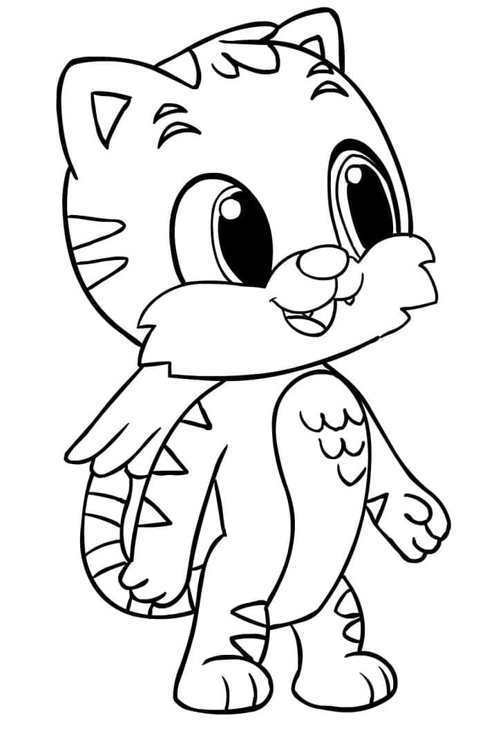Tigrette in Hatchimals da colorare
