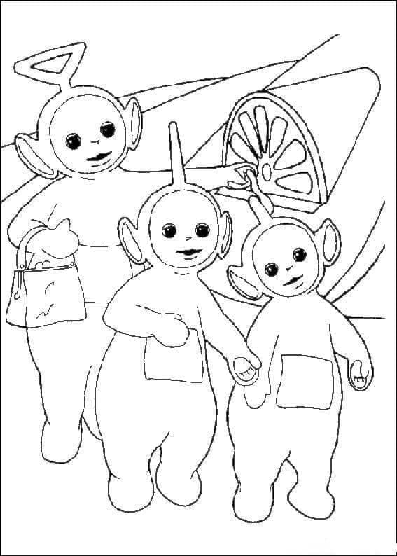 Tinky Winky, Dipsy e Laa-Laa da colorare