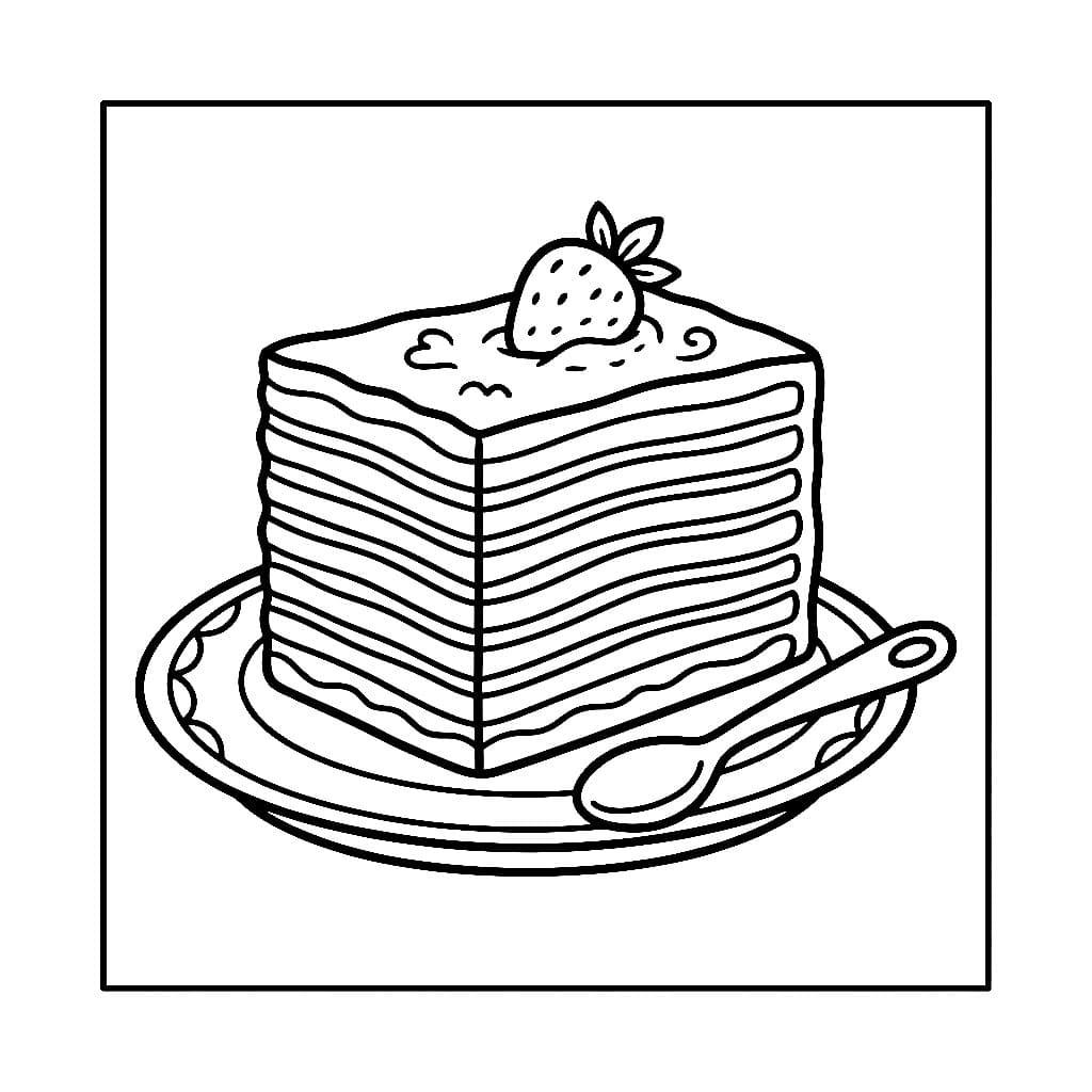 Tiramisù Arcobaleno da colorare