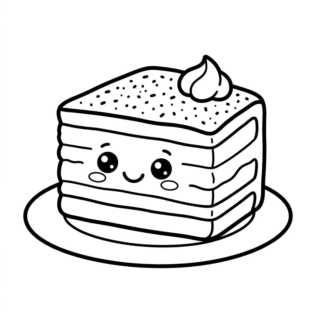 Tiramisù Carino da colorare