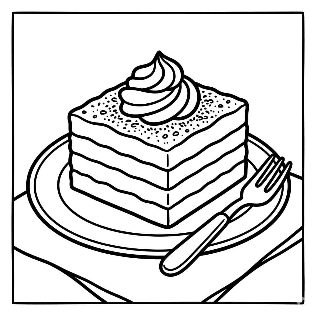 Tiramisù con Crema da colorare