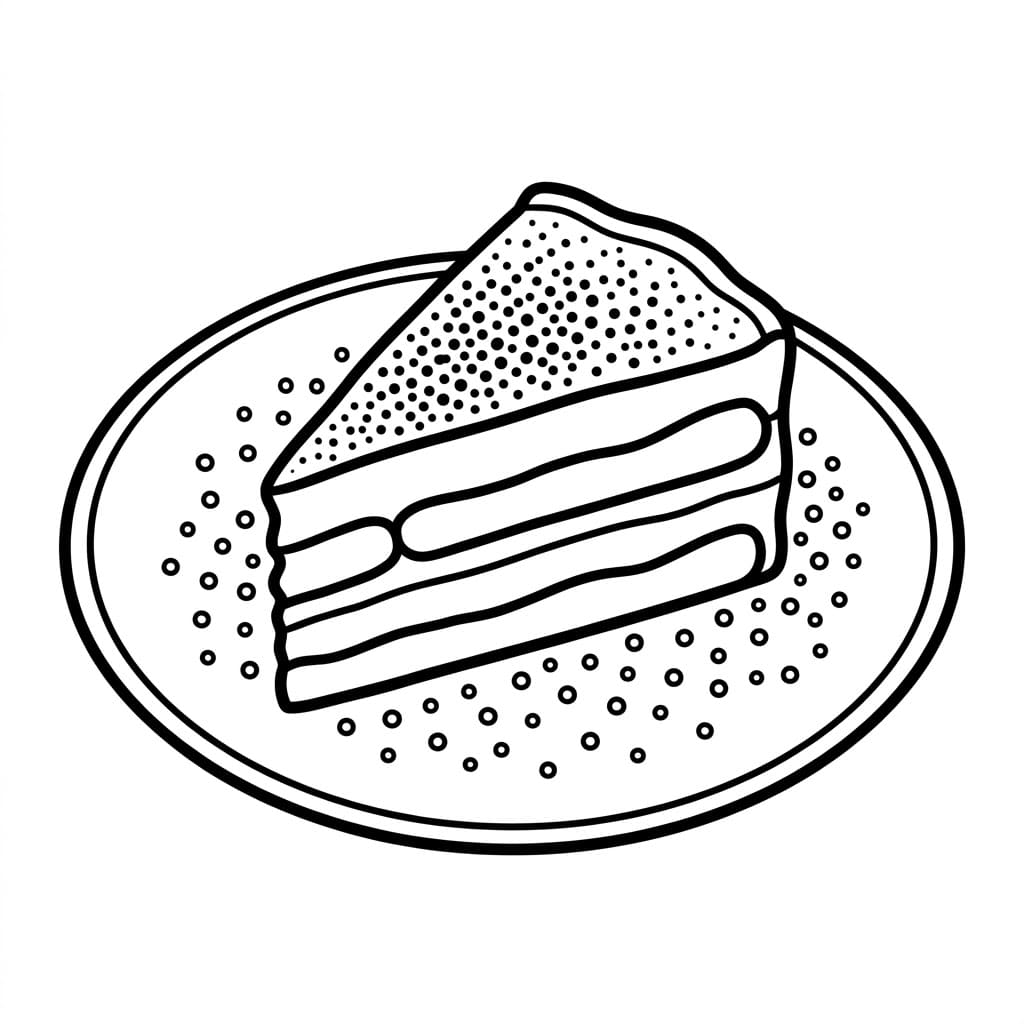 Tiramisù con Puntini di Cacao da colorare