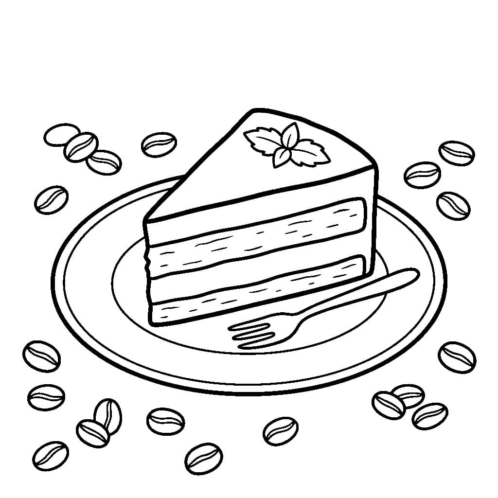 Tiramisù e Chicchi di Caffè da colorare