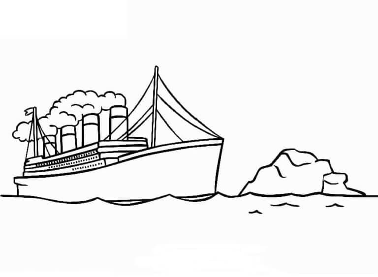 Titanic Facile da colorare