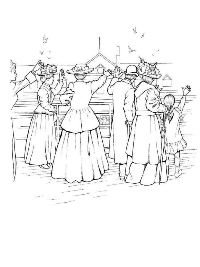 Titanic prima della partenza da colorare