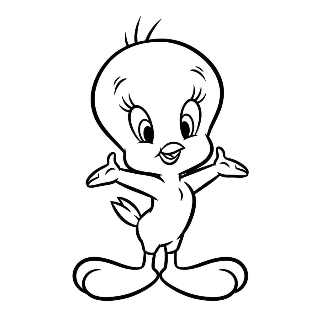 Titti allargò le braccia da colorare