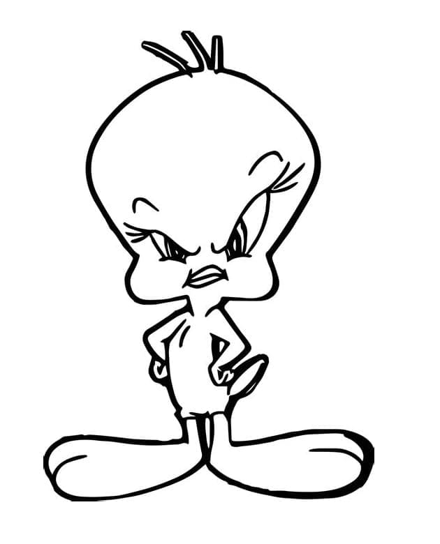 Titti arrabbiato gratis da colorare