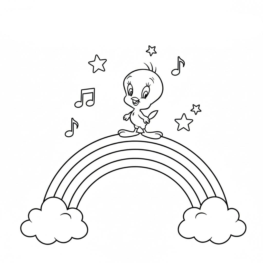 Titti e l'arcobaleno da colorare