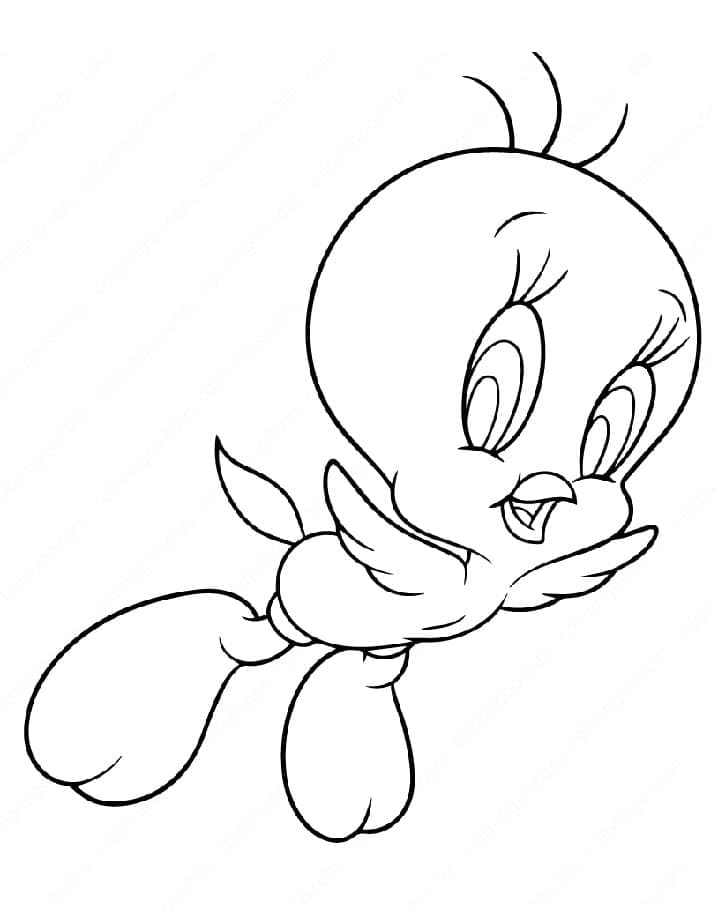 Titti in volo da colorare