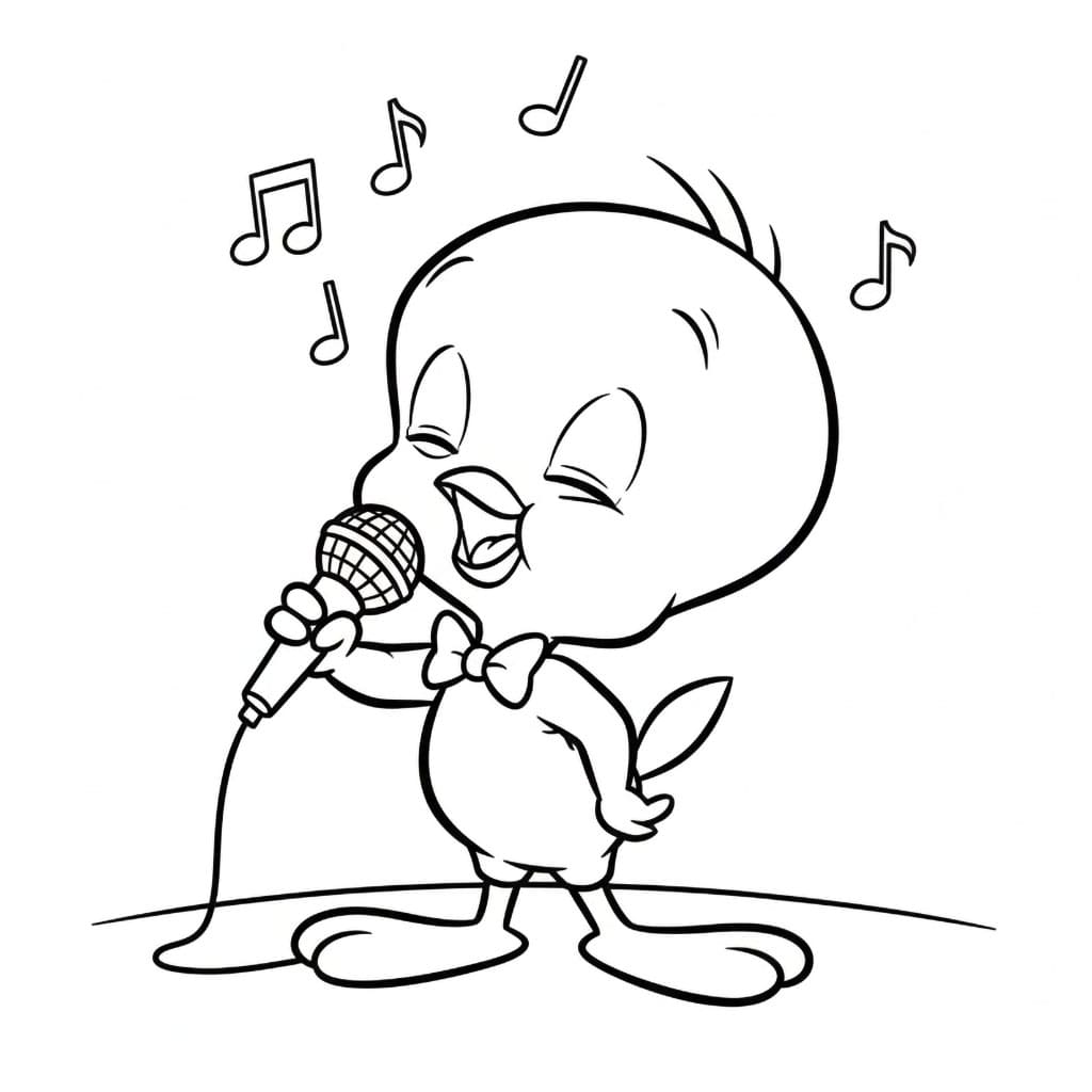 Titti sta cantando da colorare