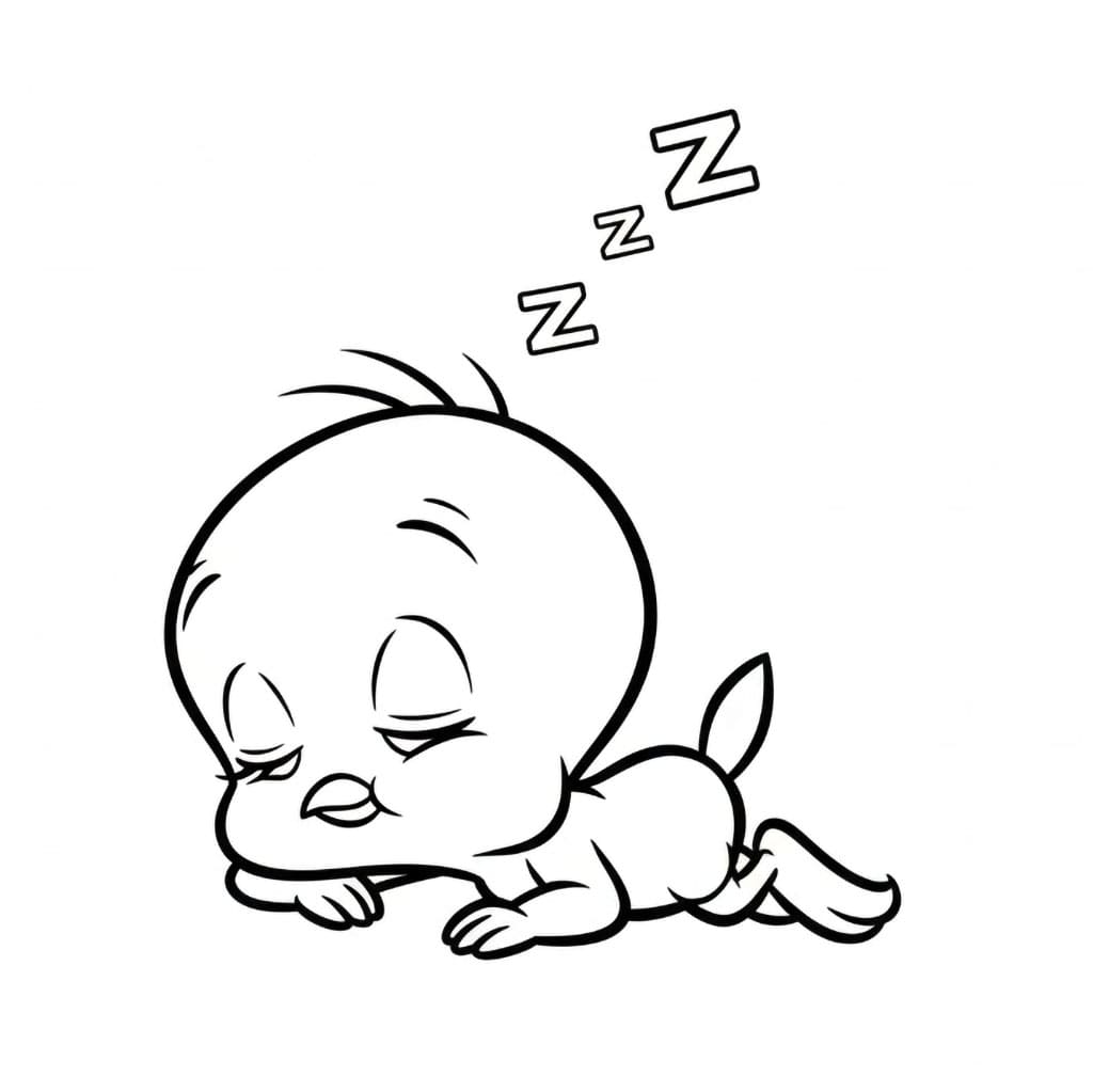 Titti sta dormendo da colorare