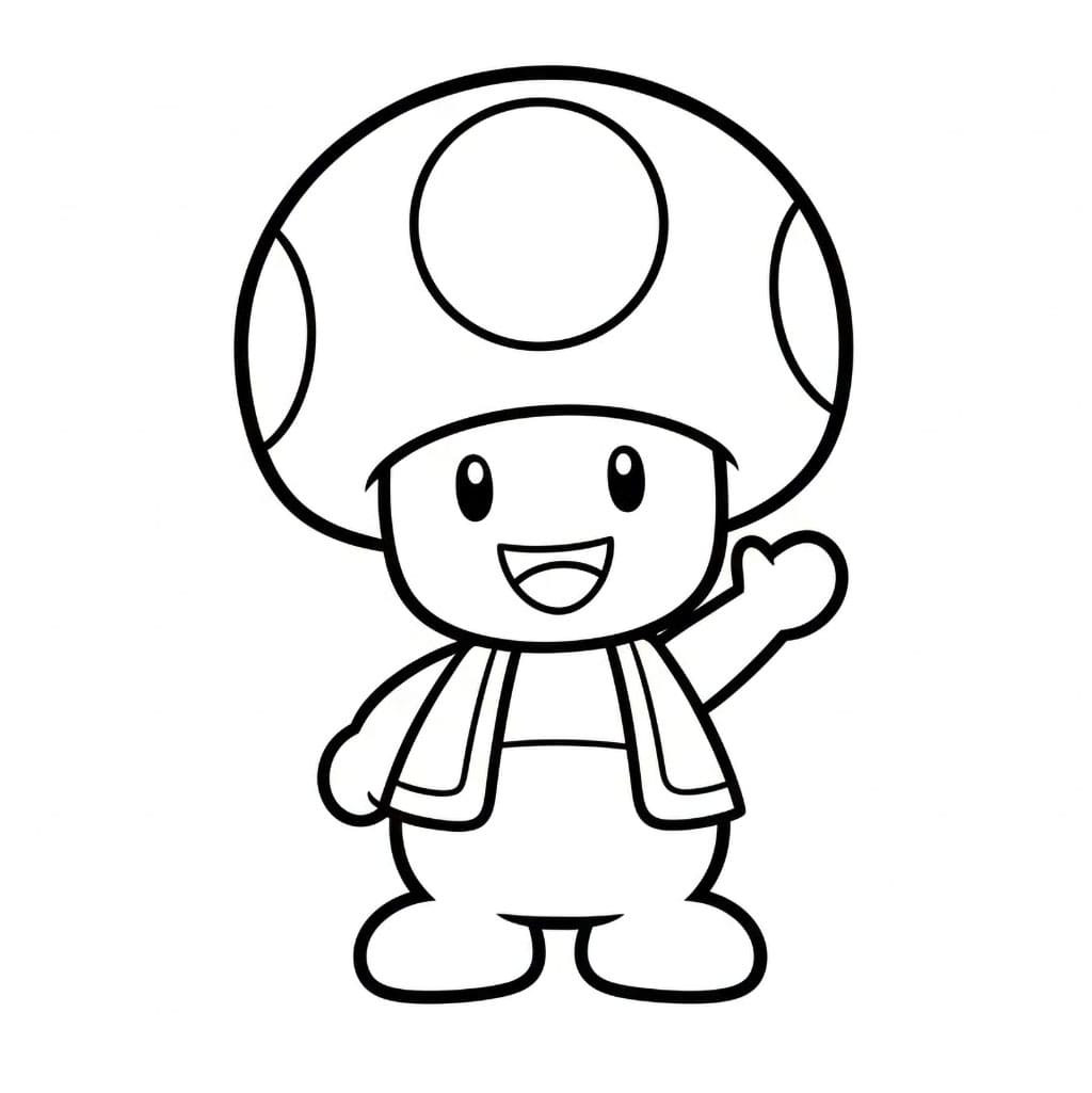 Toad carino da colorare