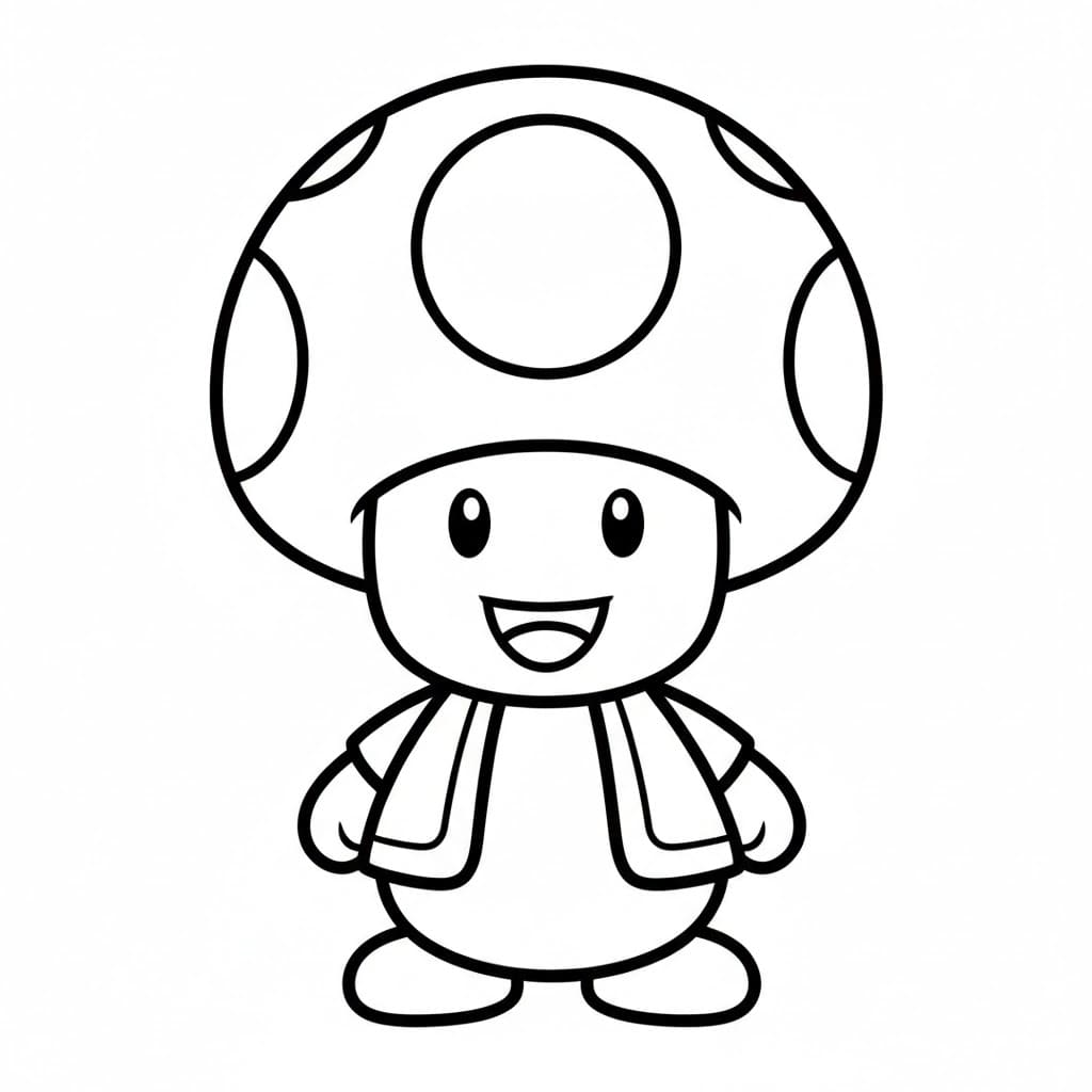 Toad divertente da colorare