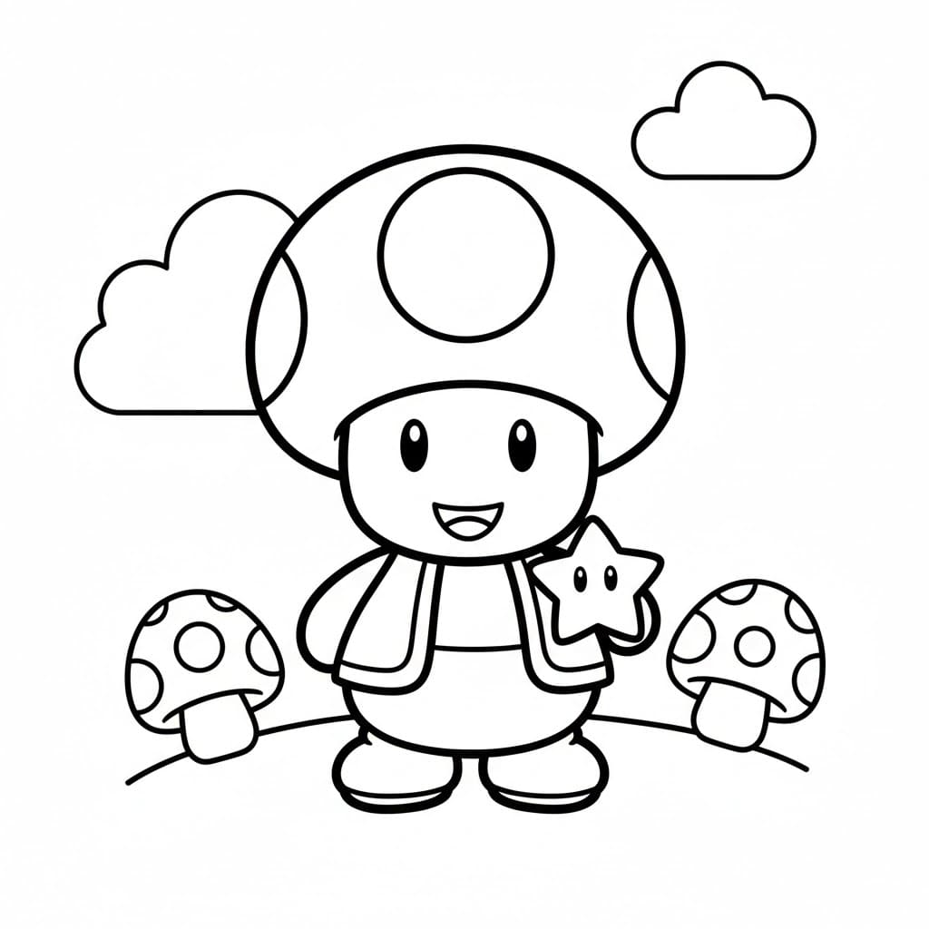 Toad piccolo da colorare