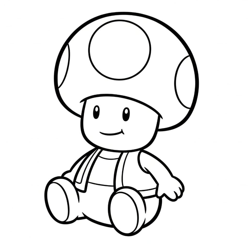 Toad seduto da colorare