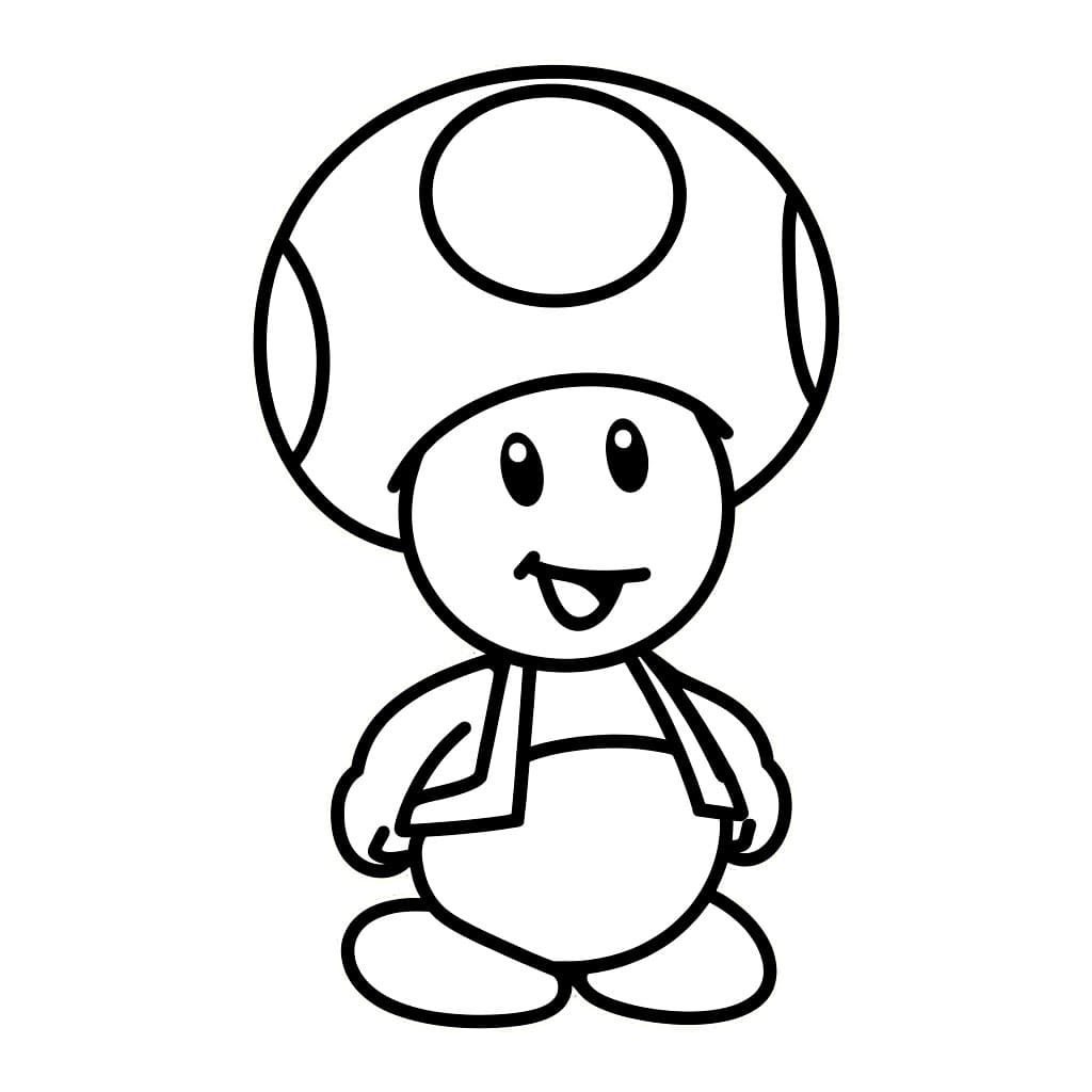 Toad sorridente da colorare
