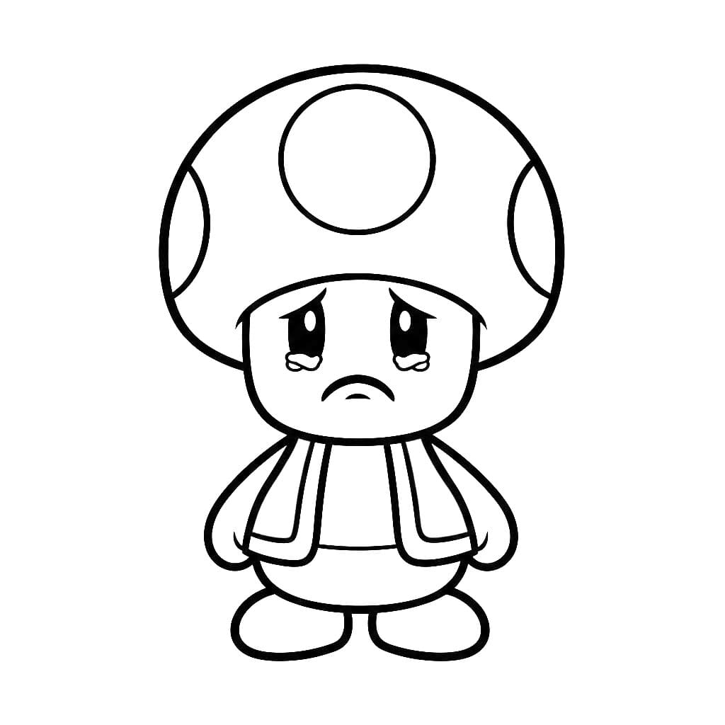 Toad triste da colorare