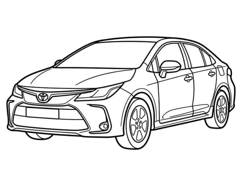 Toyota Corolla da colorare