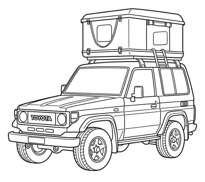 Toyota che trasporta da colorare