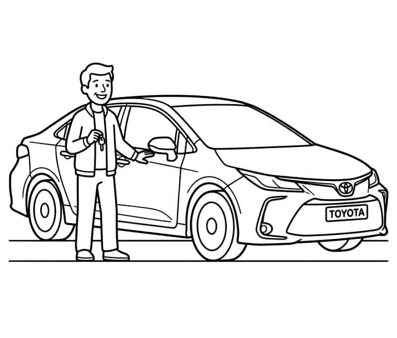Toyota e clienti da colorare