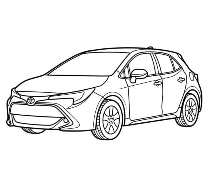 Toyota hatchback da colorare