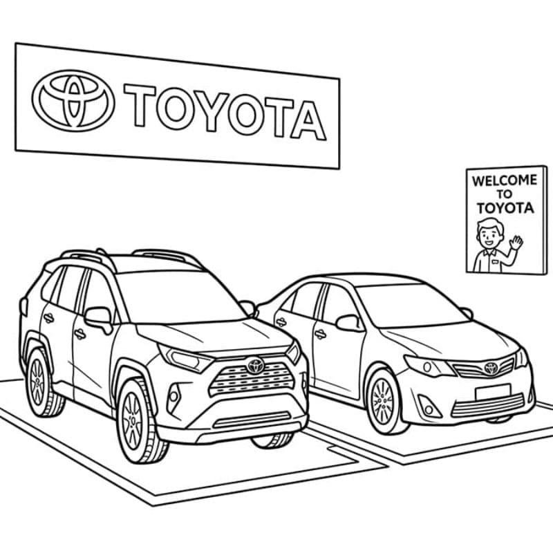 Toyota nella neve da colorare