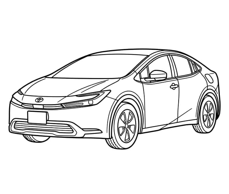 Toyota su una strada di campagna da colorare