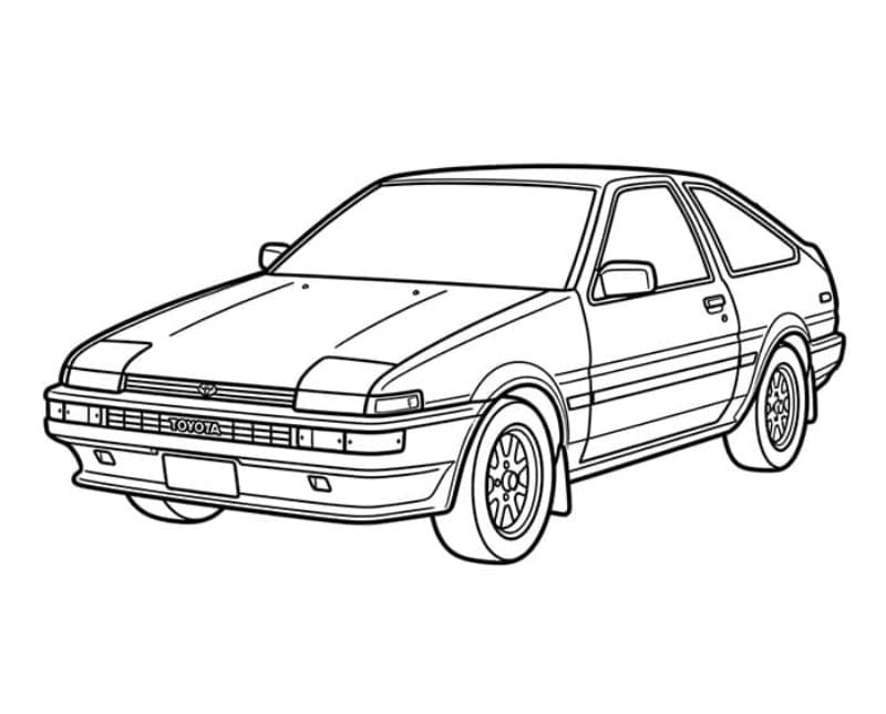 Toyota vecchia da colorare
