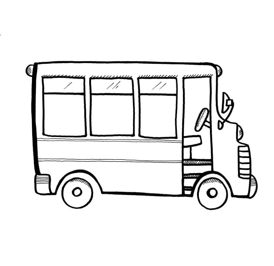 Trasporto Scuolabus da colorare