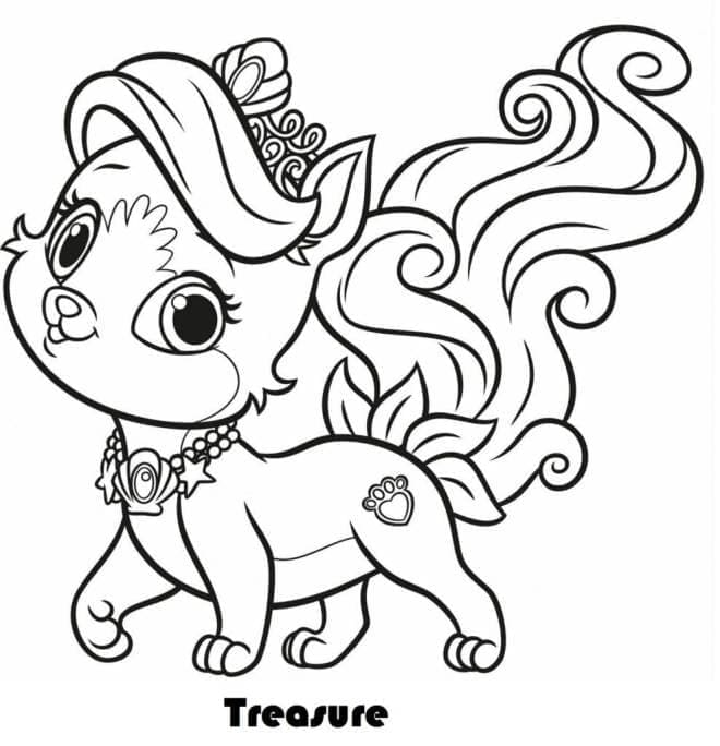 Treasure di Palace Pets da colorare