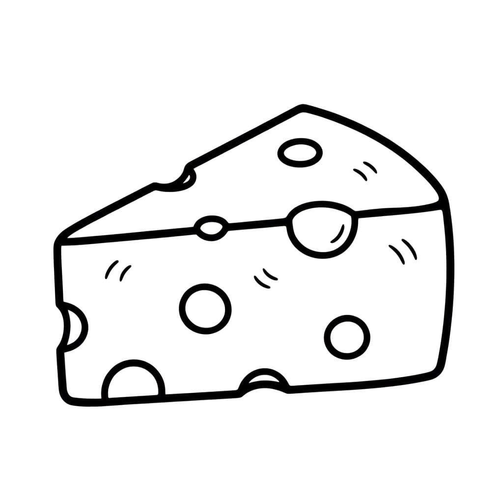 Triangoli di formaggio da colorare