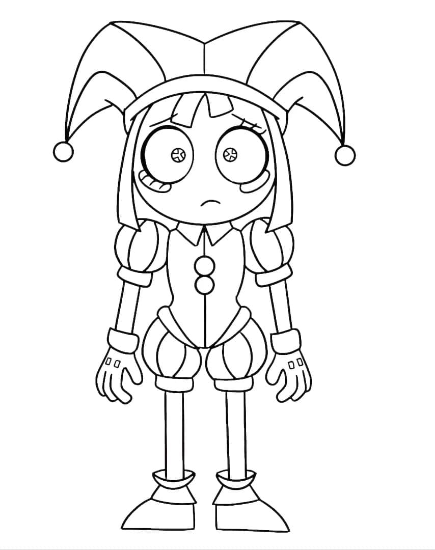 Triste Pomni immagine da colorare