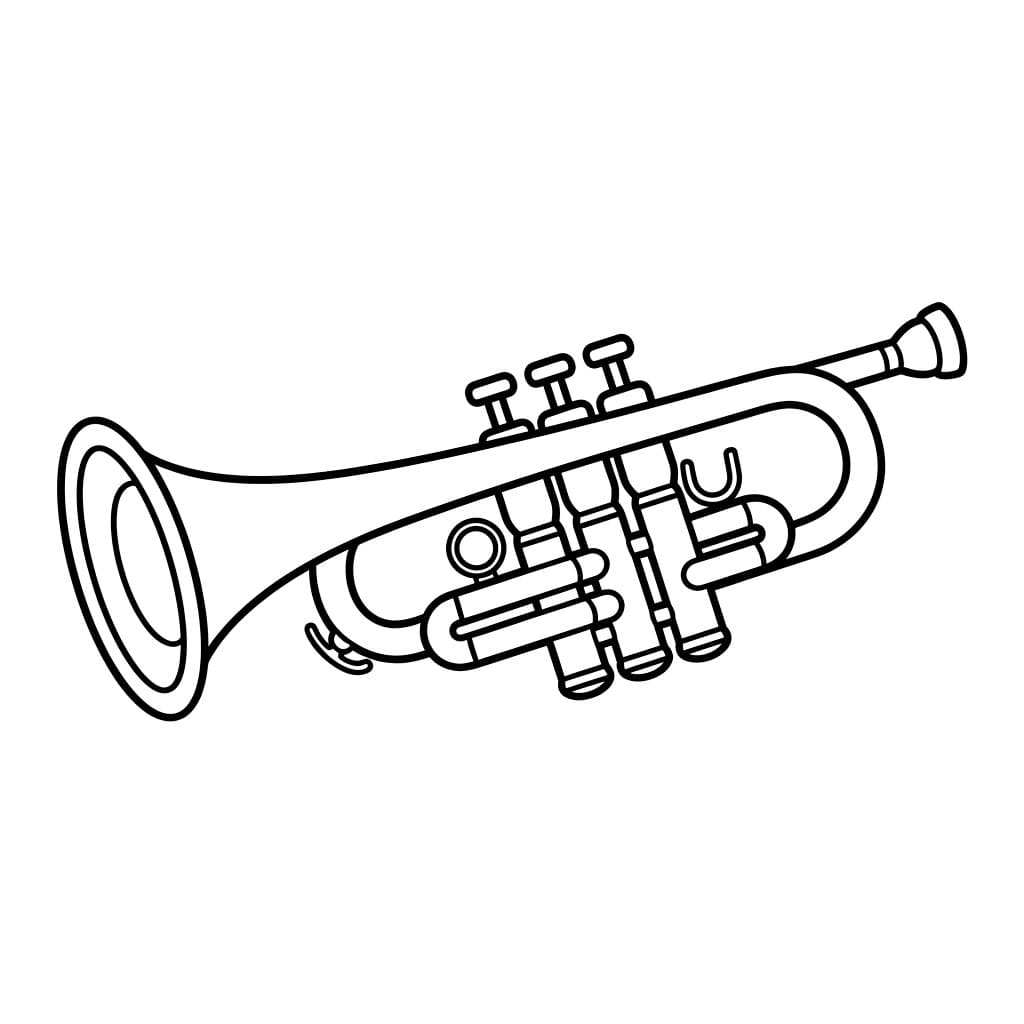 Tromba a 3 valvole da colorare