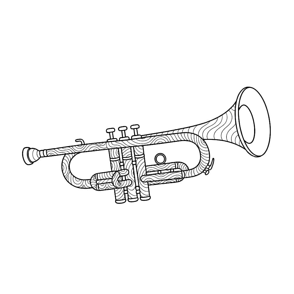 Tromba a linea d'onda da colorare