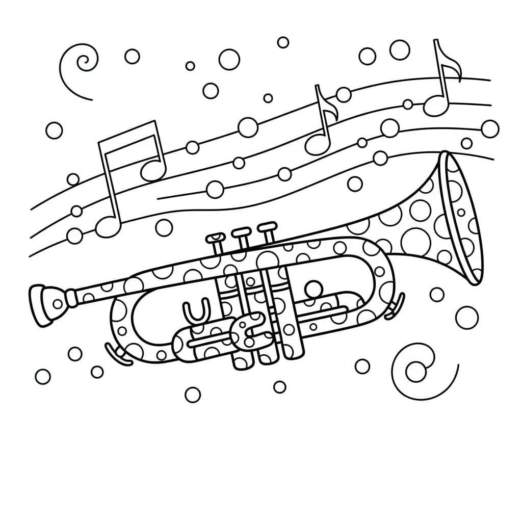 Tromba a pois da colorare